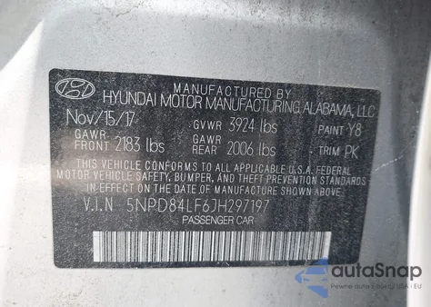 2018 Hyundai Elantra Sel from USA, damaged, VIN 5NPD84LF6JH297197
